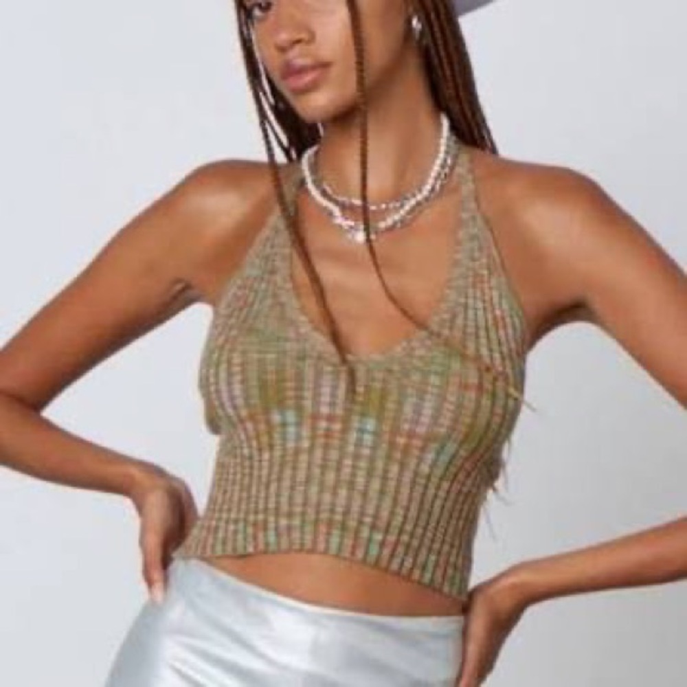 Knit Tank Top in Matcha
